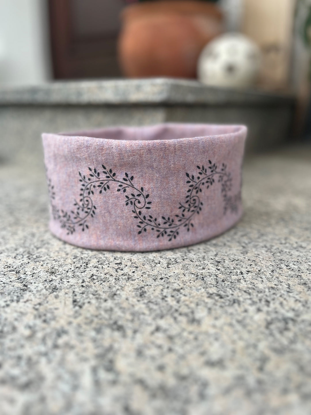Merinostirnband HANDDRUCK rosé