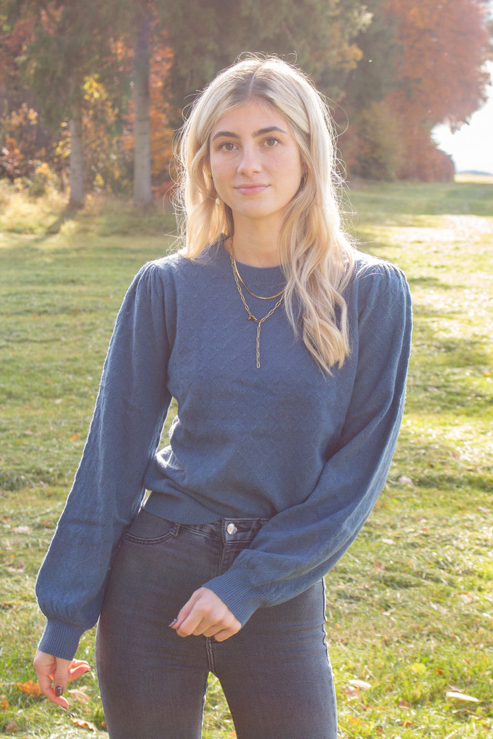 Kaschmir STRICKPULLOVER blau