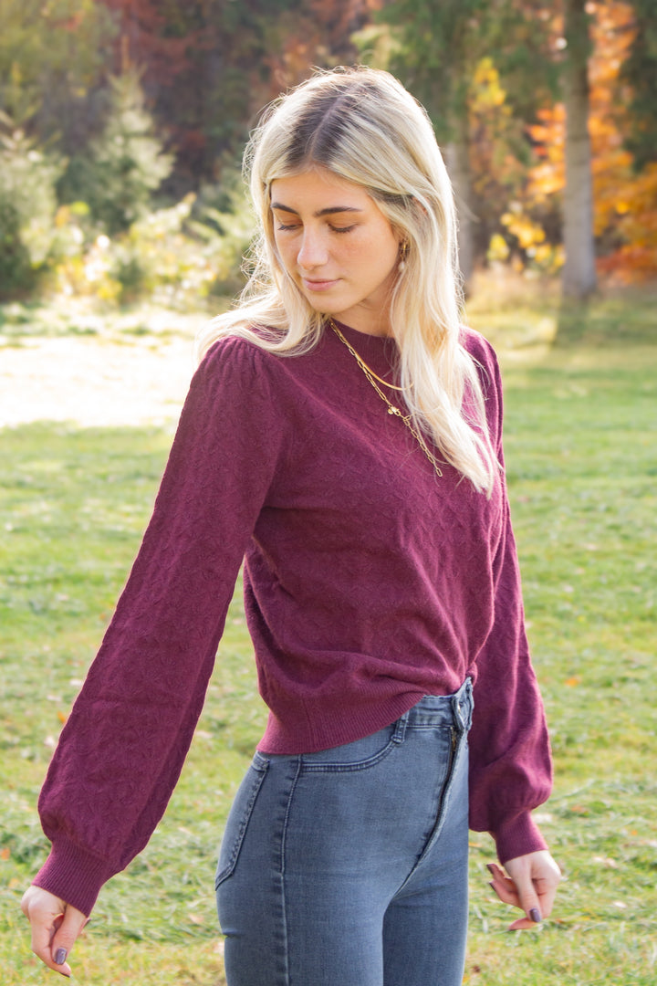 Kaschmir STRICKPULLOVER bordeaux