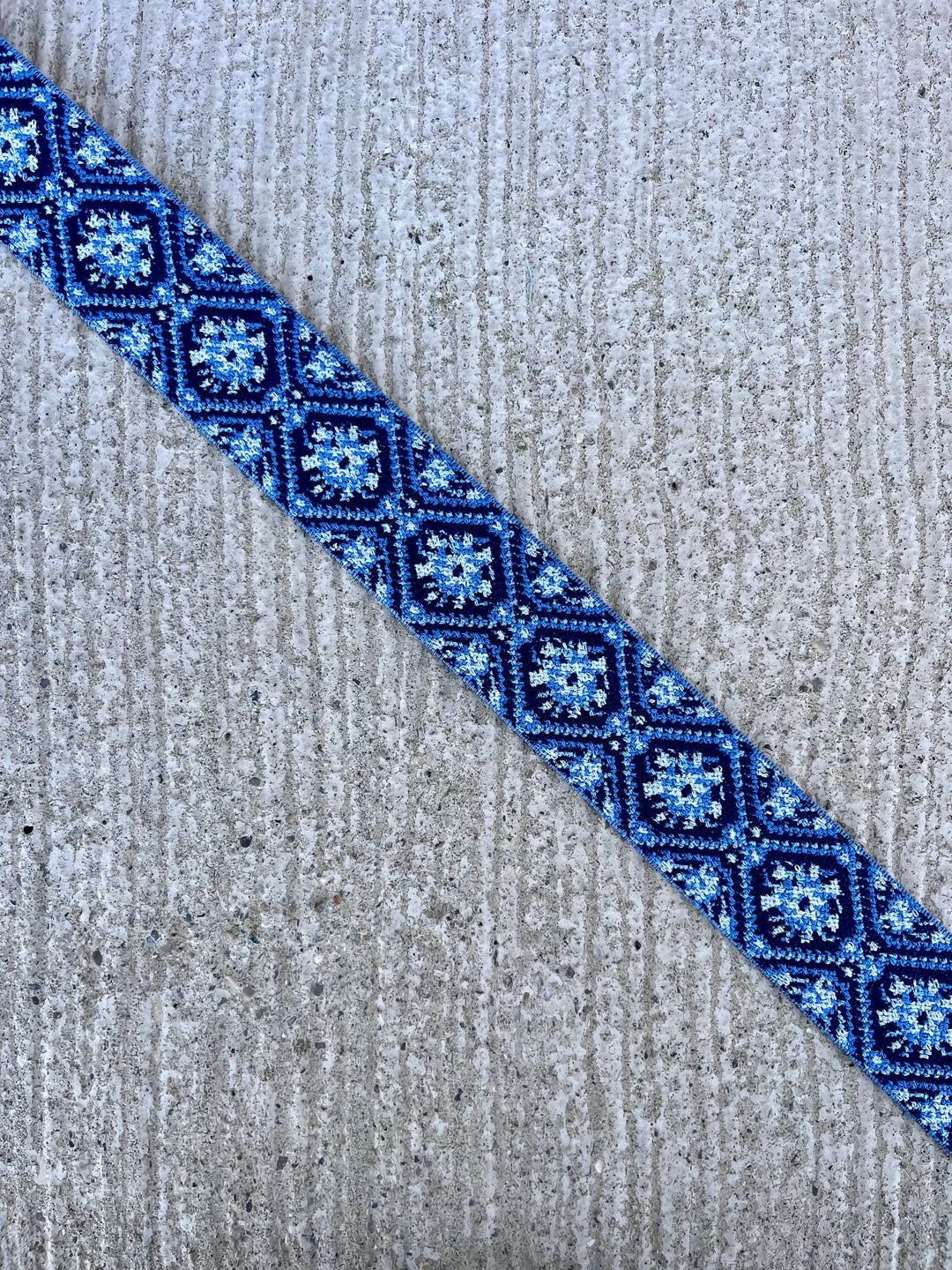 Gummibund BLÜMCHEN BLAU 1,0 m