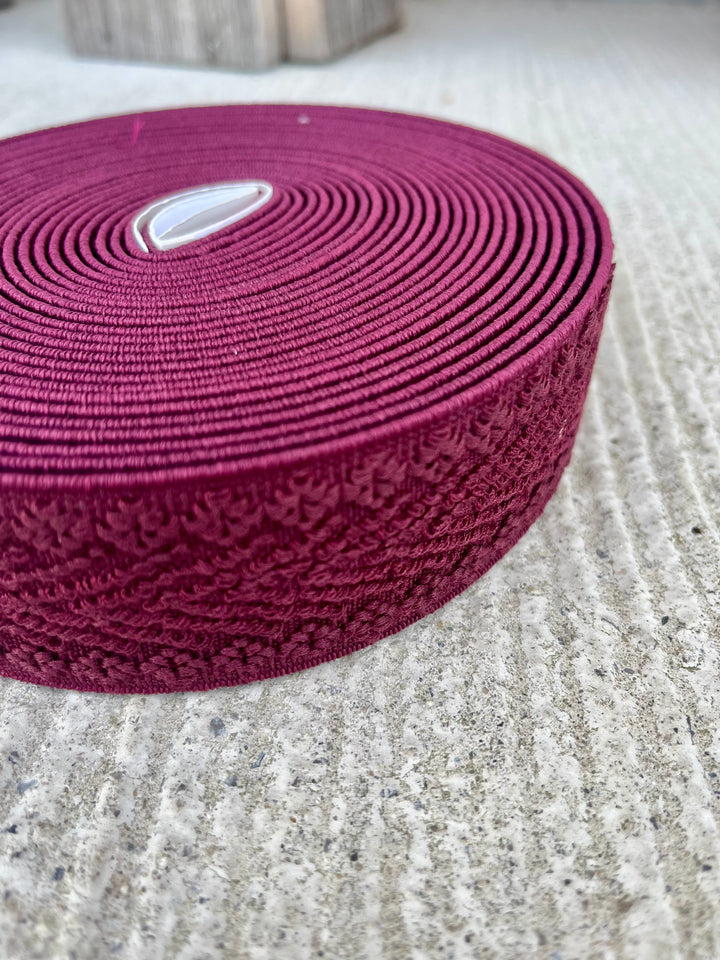 Gummibund bordeaux 1,0 m