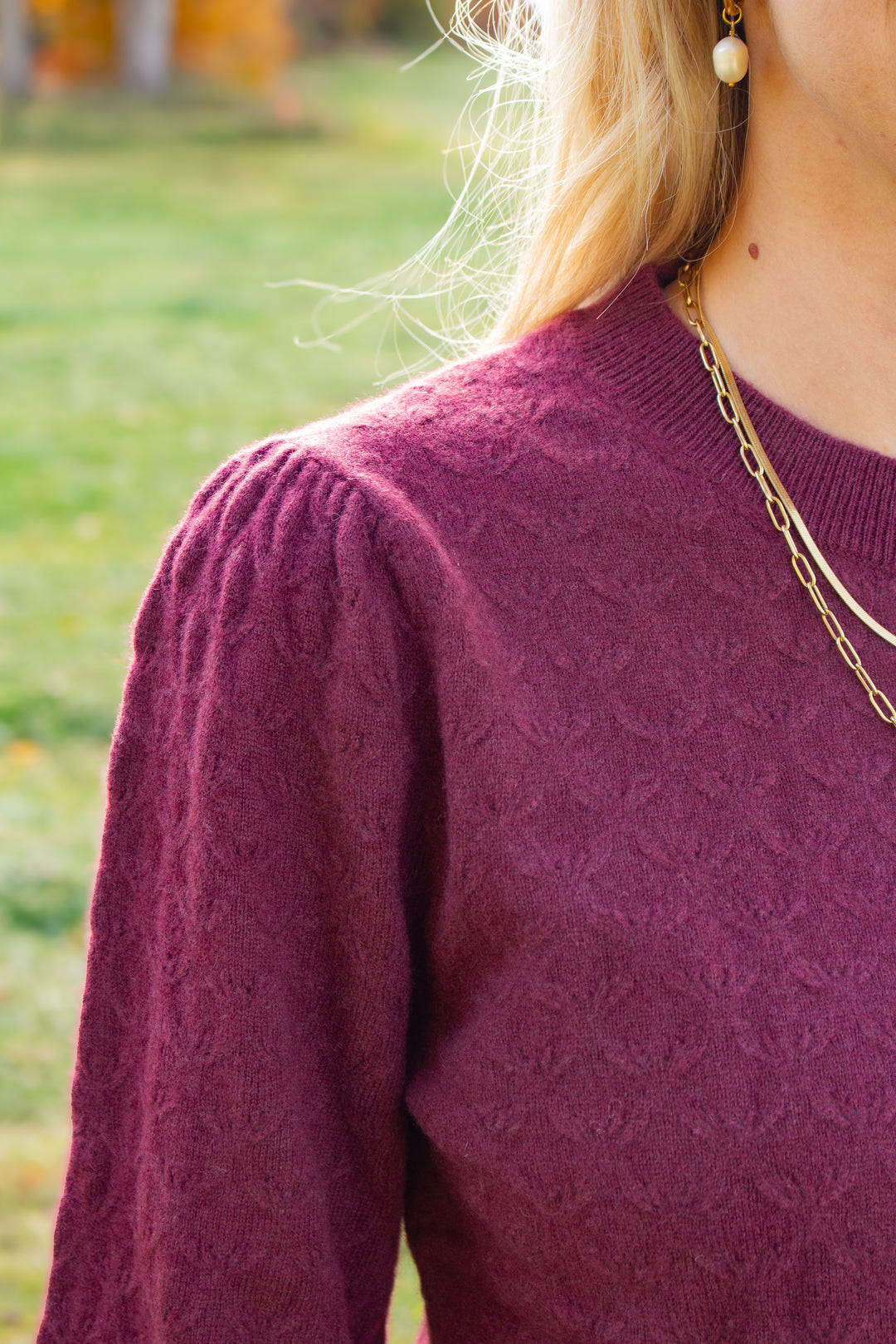 Kaschmir STRICKPULLOVER bordeaux