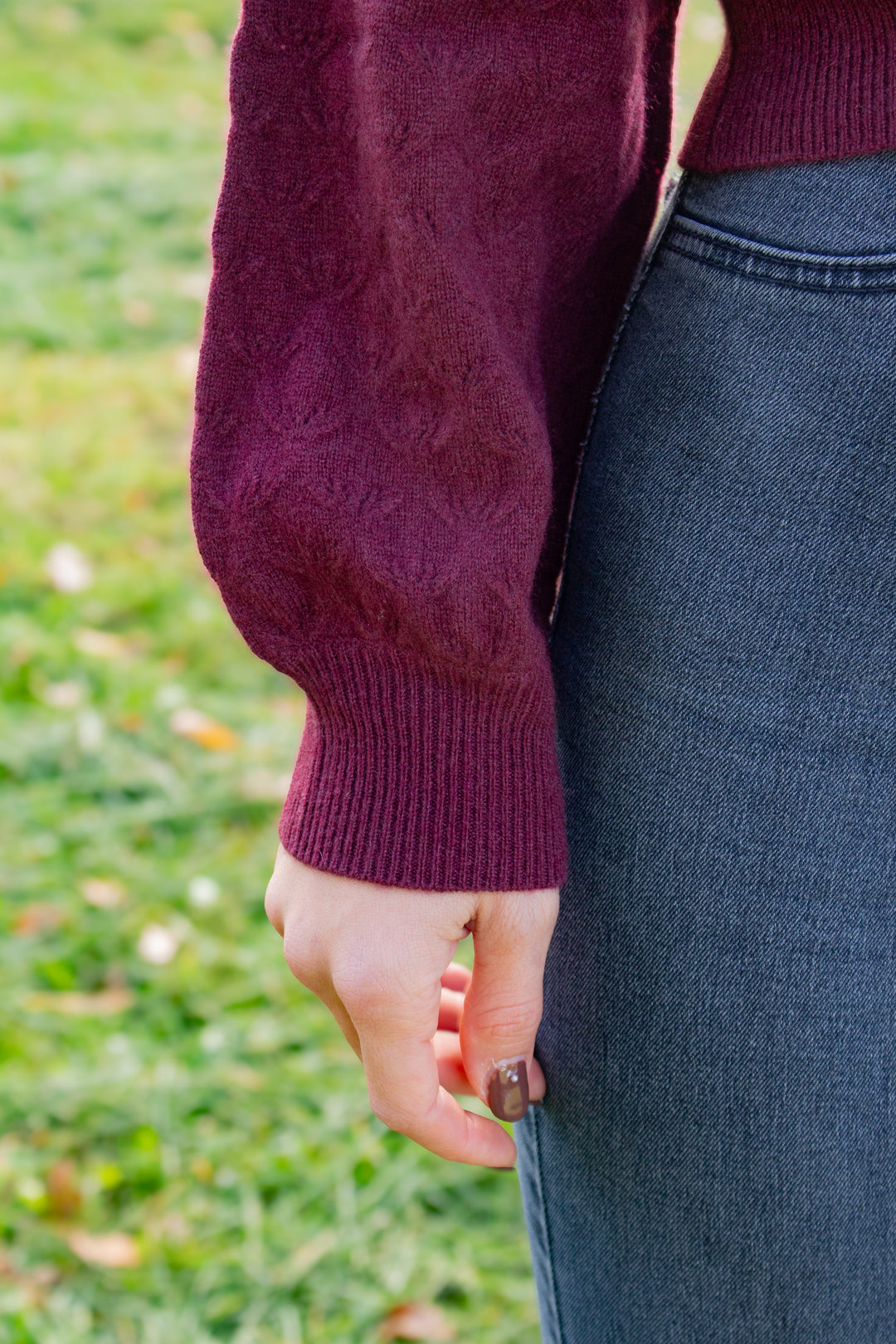 Kaschmir STRICKPULLOVER bordeaux