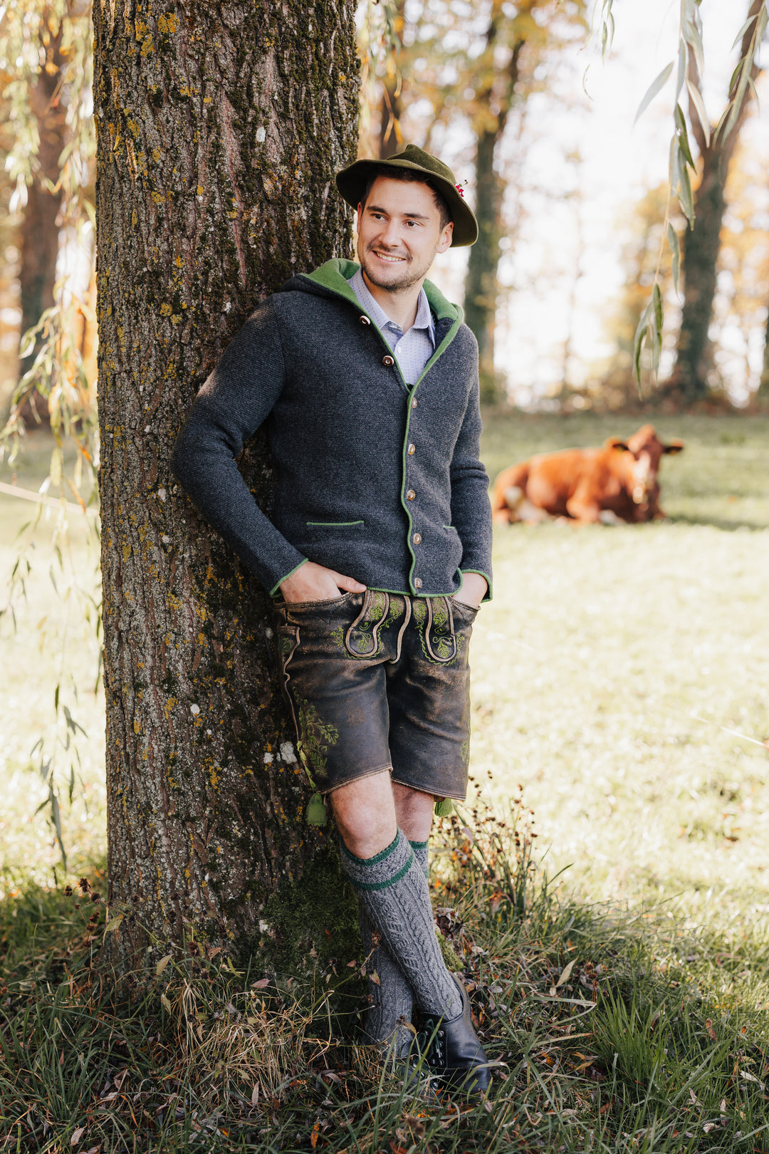 Kapuzenstrickjacke KILIAN anthrazit