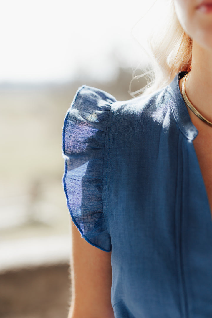 Blusenkleid VRENI blau
