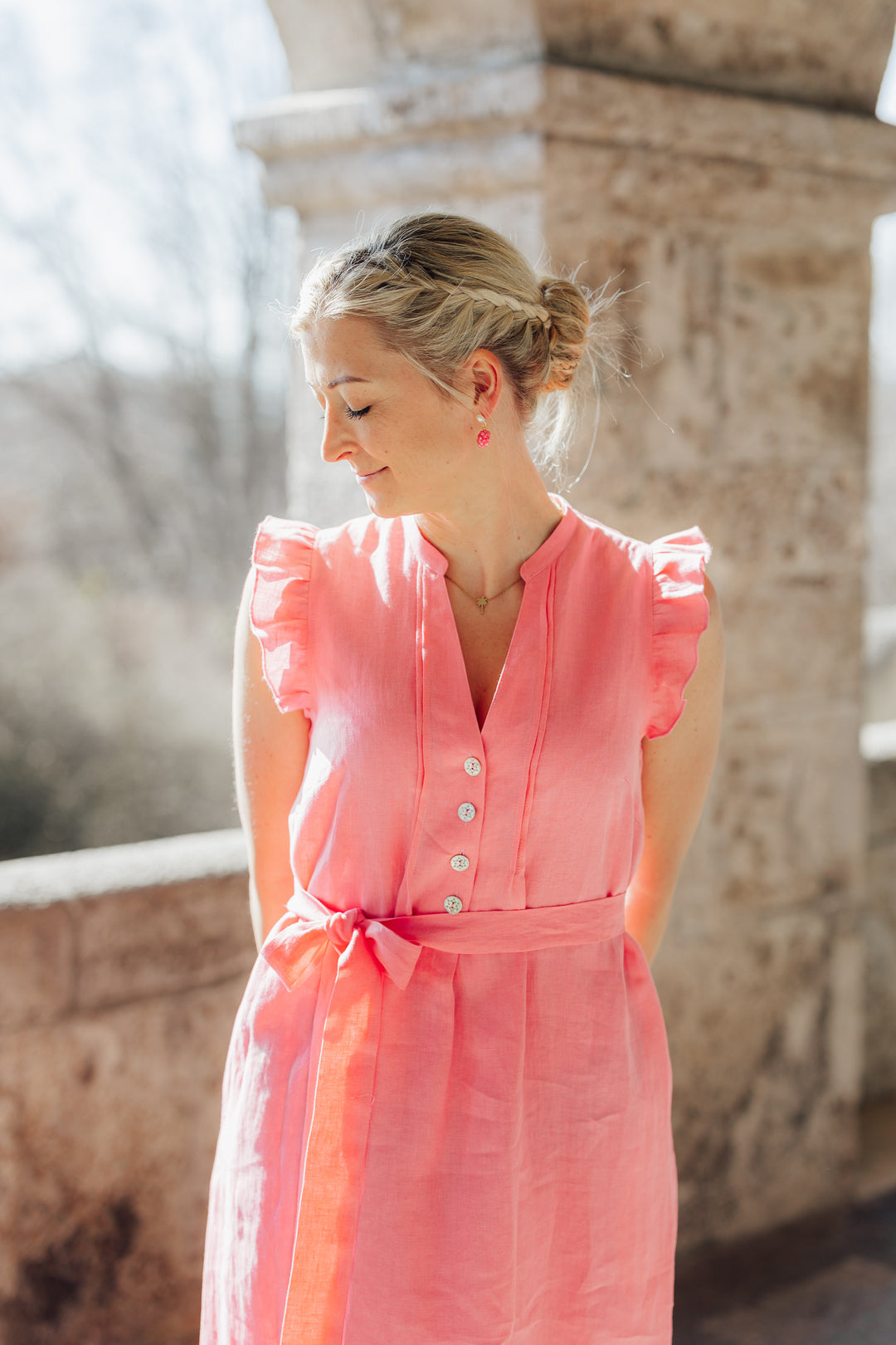 Blusenkleid VRENI lachs