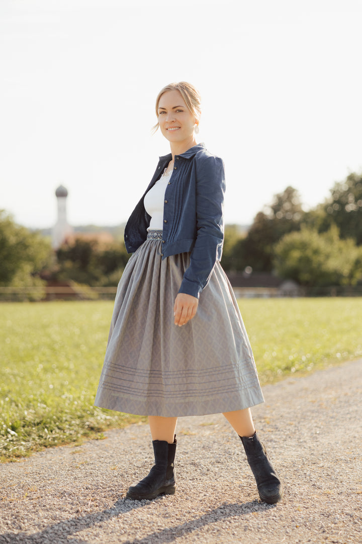 Cordjacke blau