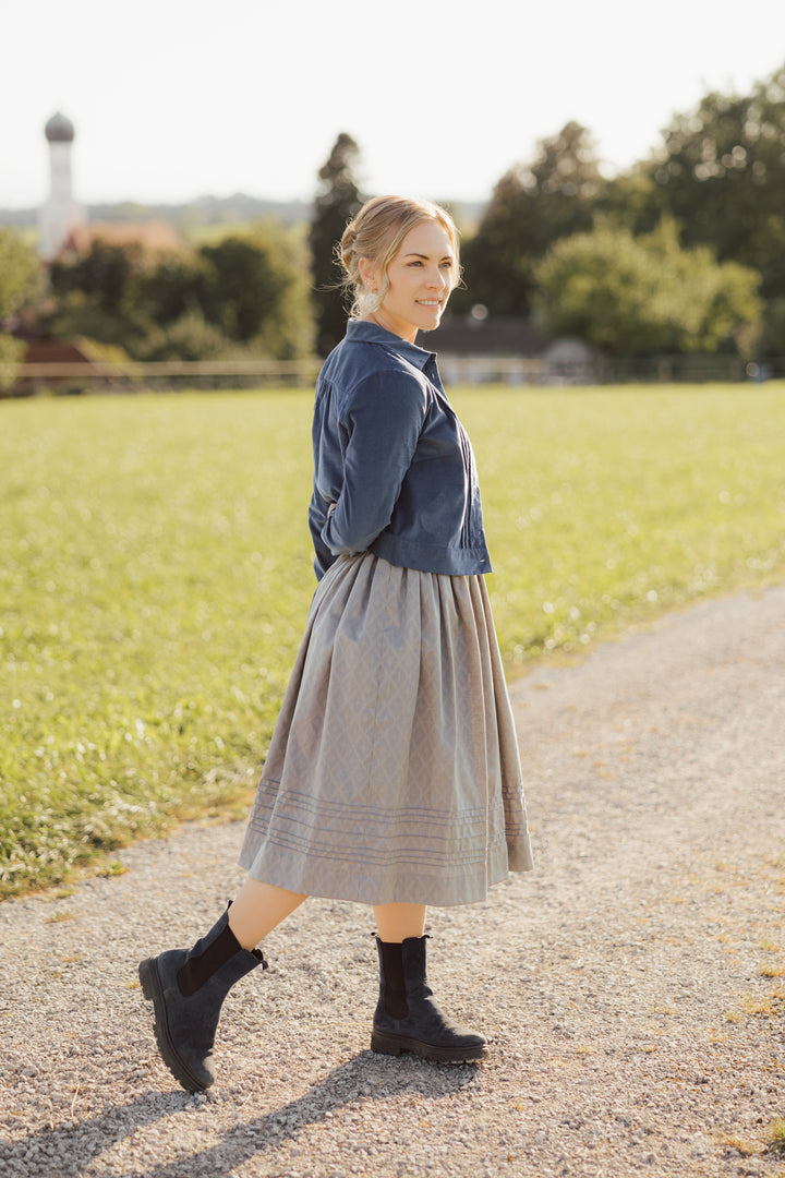 Cordjacke blau